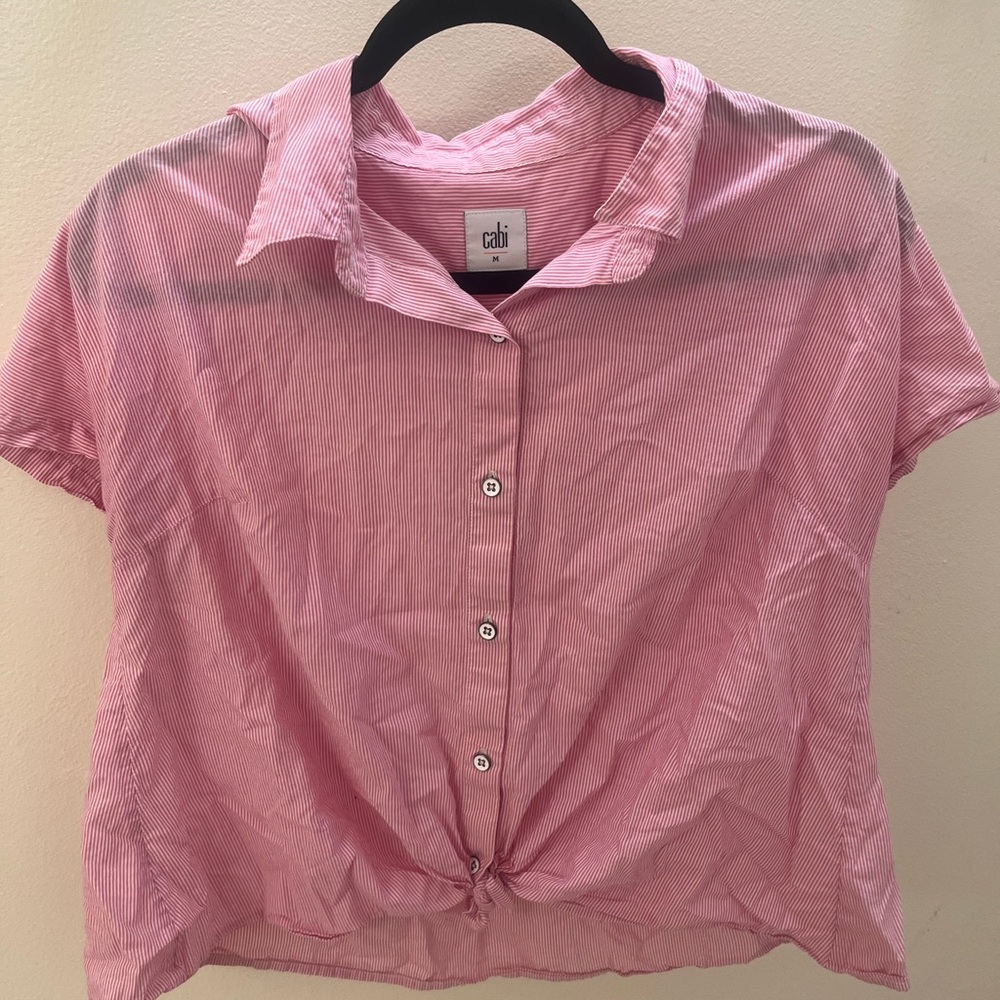 cabi tied knot button up shirt